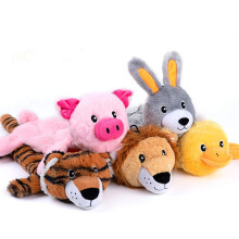 Nocciola 5 Pack No Stuffing Squeaky Dog Toys With Double Layer Reinfor