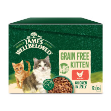 James Wellbeloved Kitten Grain-Free Chicken in Jelly 12 Pouches, Hypoa