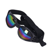 Foldable Dog Glasses with UV Protection Adjustable Band Black