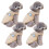 4er-Pack Hunde-Fleecewesten, warm, schützend, mit-Khaki M 1