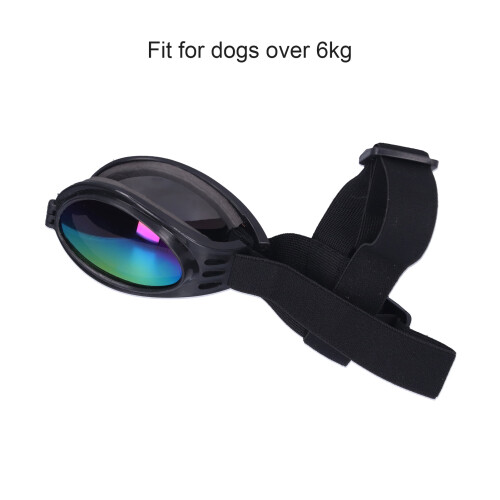 Foldable Dog Glasses with UV Protection Adjustable Band Black 2