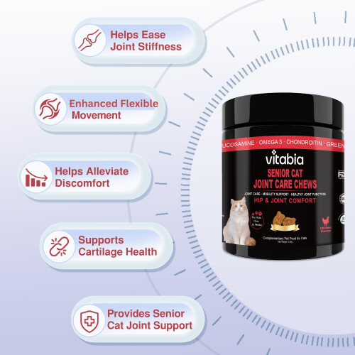 Senior Cat Joint Support Chews – Cat Arthritis, Hip & Joint Supplement 1