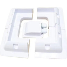Solar Panel Mounting Brackets No Drill Kit for RV Caravan Boat with 4 Corners and Junction Box White