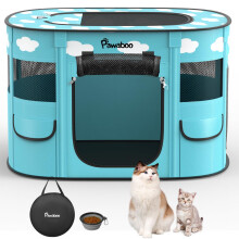 Dog Playpen, Portable Pet Cat PlayPen, 600D Oxford Dog Kennel Tent Cra
