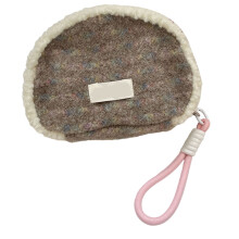 Make-up-Tasche mit Muscheln, Kosmetiktasche für Damen,-Grau