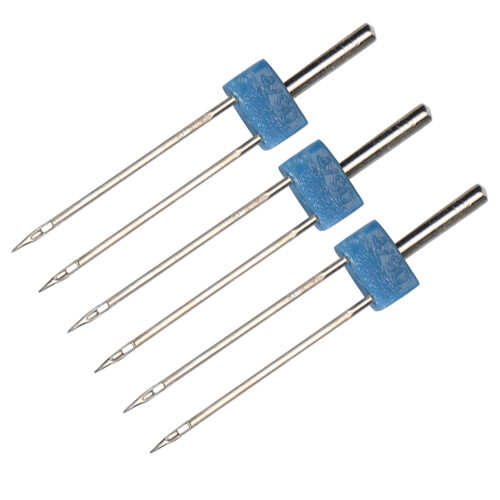 Automatic Needle Threader Double Twin Needles Stretch Needles With Plastic Box Storage Multiple Sizes Two Color Seams Wide Compatibility Pattern Sewin 1