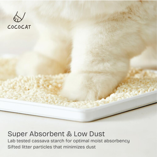 Cococat Cassava Cat Litter - Made for Automatic Litter Boxes (2.5kg/6L 2