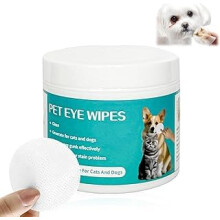 Hypoallergenic Pet Eye Cleaning Wipes to Remove Tear Stains,Crust & Di