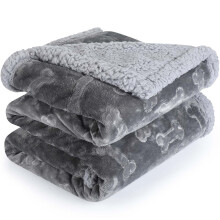 PETTOM Waterproof Dog Blankets Washable, 127x100cm Fleece Blanket For
