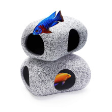 SpringSmart Aquarium Hideaway Rocks for Aquatic Pets to Breed, Play an