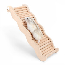 Niteangel Hamster Climbing Toy Wooden Ladder Bridge for Hamsters Gerbi
