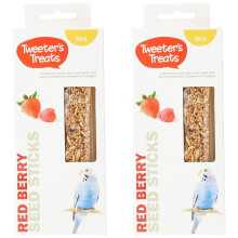Tweeter's Treats Seed Sticks for Budgies - Red Berry (Pack of 2)