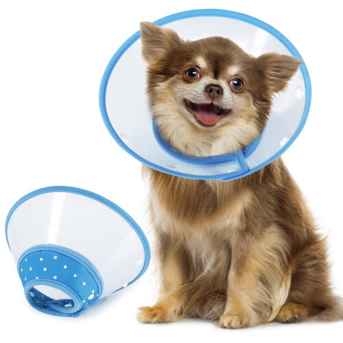 Vivifying Dog Cone Collar, 8-9.6 Inches Lightweight Plastic Elizabetha
