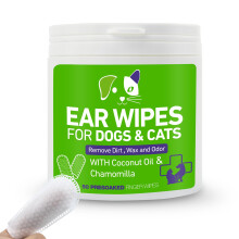 PUMBLER Pet Ear Wipes for Dogs & Cats - Gentle and Effective Ear Clean