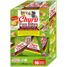 Churu Fun Bites by INABA Cat Treat - Chicken with Pumpkin - 1 Pack (8