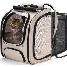 pecute Cat Backpack Expandable, Large Space Cat Carrier Backpack Breat
