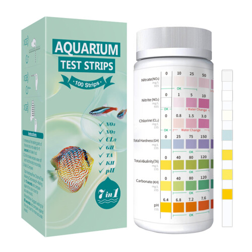 SpringSmart 7 in 1 Aquarium Test Strips Kit - 100 Strips Use for Fresh