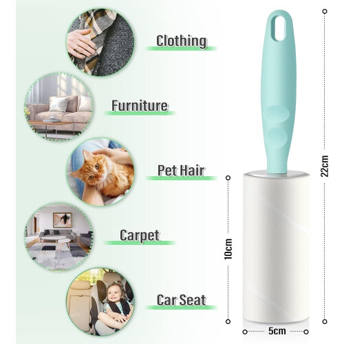 Lint Roller Refills Set, 300 Sheets Pet Hair Remover Lint Rollers (1 H 1