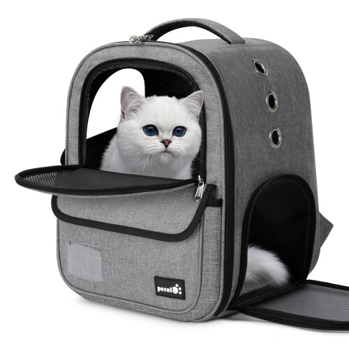 Pecute Pecute Cat Carrier Backpack, Breathable Pet Carrier With Multi-entranc