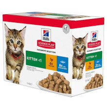 Hill's Science Plan Feline Chunks & Gravy Kitten Pouch Multipack 12 x