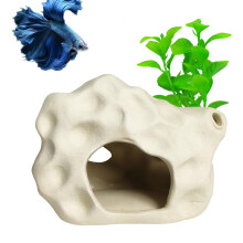 SpringSmart Aquarium Decor Rock Cave for Fish Shrimp Turtle Crab, Bett