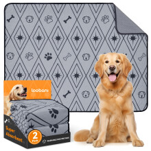 LOOBANI Washable Puppy Pads, 2 Pack Super Absorbent Leak-Proof Reusabl