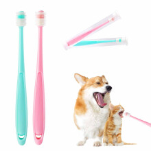 Vin beauty 2 Pack Small Dog & Cat Toothbrush,360 Degree Soft Silicone