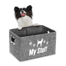 ToKinCen Dogs Toy Storage Baskets Dog Toy Basket Dog Food Storage,Felt