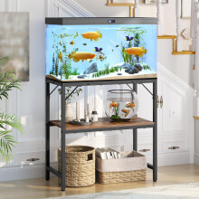 MAHANCRIS Fish Tank Stand, 20 Gallon Aquarium Stand, Fish Tank Rack wi
