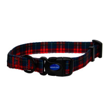 Ancol Soho Round Dog Collar Tartan Patterned - 100% Recycled Fabric Co