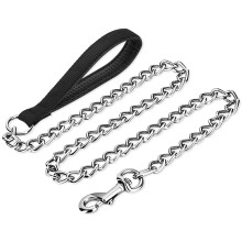 PETTOM Dog Chain Leads Strong Nylon Padded Handle 1.2 Meter Heavy Duty