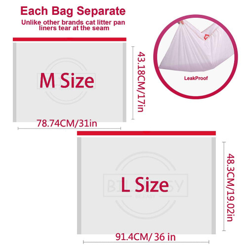 Bilieasy Cat Litter Box Liners large with Drawstrings Scratch Resistan 1