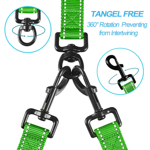 PetBonus Double Dog Leash, No Tangle Dual Leash, Reflective Walking Tr 1