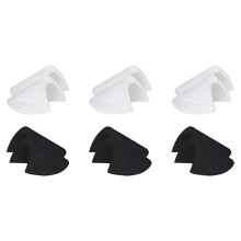 6Pairs Removable Sponge Shoulder Pad-6 pairs 3 black and