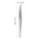 Rust-Proof Silver Eyelash Applicator with Curved Stainless Steel Design 4