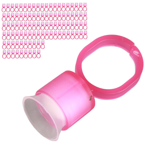100pcs Disposable Microblading Ink Ring Cups with Sponge, 1.6cm 1