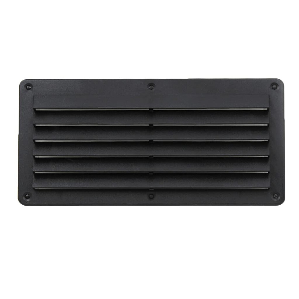 Accessories Abs Plastic Stamped Louvered Vent - Marine Boat Yacht Caravan Rectangular 26X12.5cm Black 9382693112965