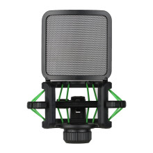 Plastic Mic Shock Mount with Pop Filter, 23.5-24.5mm Universal Stand