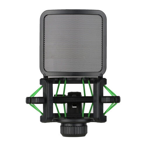 Plastic Mic Shock Mount with Pop Filter, 23.5-24.5mm Universal Stand