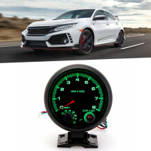 12V 3.75in Car Tachometer 0-8000RPM with Adjustable Red Pointer Light