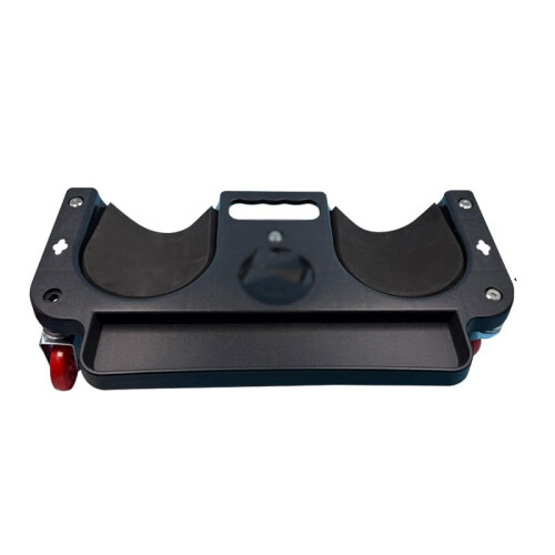 Rolling Knee Pads with Tool Tray for Flooring Installation, Garage and Workshop, Black