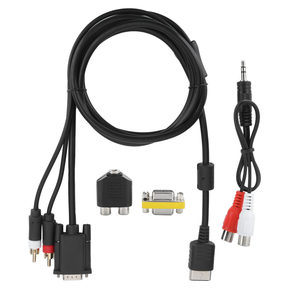 Vga Av Cable For Sega Dreamcast Signal Transmission Anti Slip Stereo Streaming Support Crt Lcd Monitor High Shielding Fidelity Design Soft And Flexibl 9176269241766