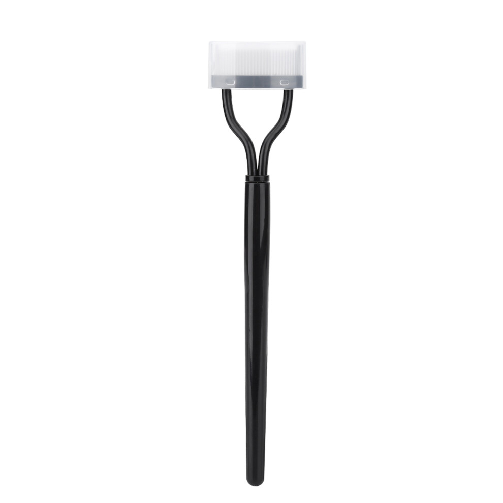 Hygienic Storage Travel Cover Eyelash Separator, Precision Separation Metal Bristles Comb with Curved Design for Natural-Looking Defined Lashes, Stai