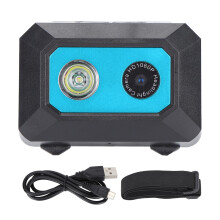 Cameră de acțiune montată pe cap cu viziune nocturnă, rezoluție HD 1080P, lumină LED, lanterna frontală pentru sporturi în aer liber, cameră