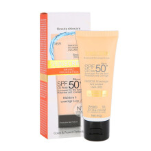 Solcreme til ansigtet med SPF50, fugtgivende formel. Let og absorberende solbeskyttelse. Oliefri, vandafvisende solcreme.