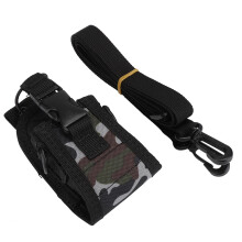 Supporto multiuso per walkie talkie indossabile, custodia universale per radio in nylon, impermeabile e anti-caduta, tracolla regolabile, protezione