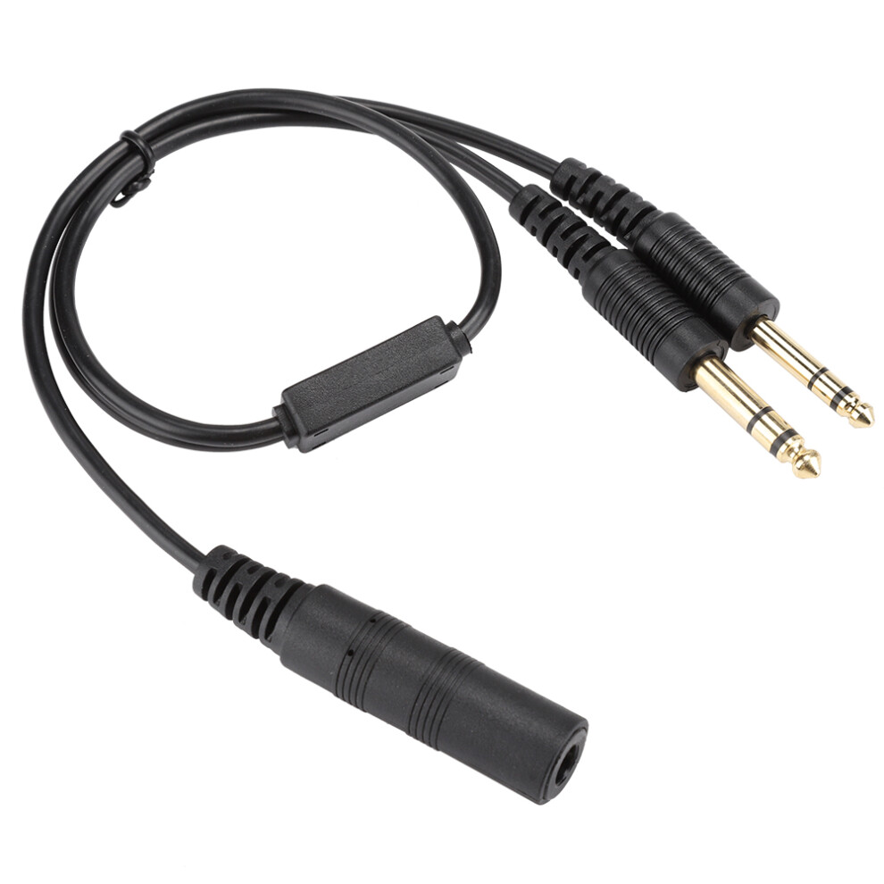 Universal Aviation Headset Adapter Helicopter U174 To Ga Dual Plugs Pj055 Pj068, General Aviation Plug Durable Product With Crystal Clear 9773935249448