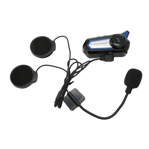 Casque audio stéréo pour moto avec puce Bluetooth, intercom duplex intégral, réduction du bruit, communication mains libres, étanche et commande 2