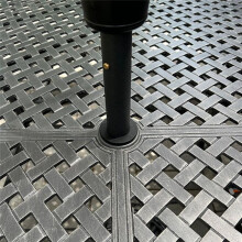 4-Delige Terrastafelparaplu Gatringparaplu Kegelparaplu Stabilisatorhoes voor 2 Tot 2,5 Inch Terrastafelgat, Bruin