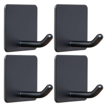 4-Pack Klibbiga Handdukskrokar Heavy Duty Ingen Borrning Klibbiga Väggkrokar Duschkrokar för Inomhusdusch Badrum Köksdörr